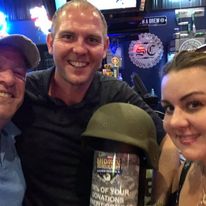 Friends gathered for a community fundraiser supporting local veterans.